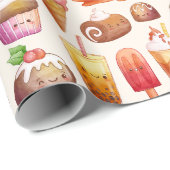 Kawaii Food Wrapping Paper Cadeaupapier (Rol Hoek)