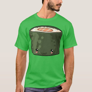Kawaii Food Zalmrol Japanse Stijl retro T-shirt