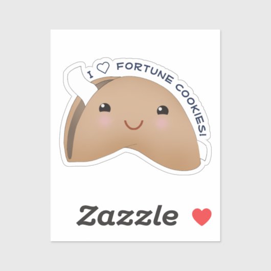 Kawaii Fortune Cookie Sticker (Vel)