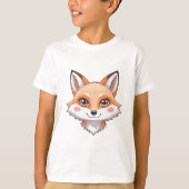 Kawaii Fox Head  T-shirt (Voorkant)