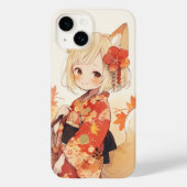 Kawaii Fox Met Kimono Case-Mate iPhone Case (Achterkant)