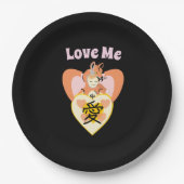 Kawaii Foxy Cosplay Love Heart Papieren Bordje (Voorkant)