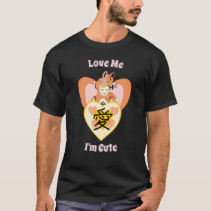 Kawaii Foxy Cosplay Love Heart T-shirt