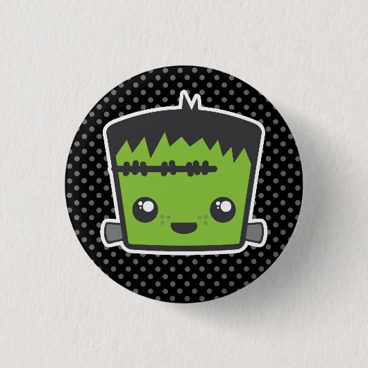 Kawaii Frankenstein Button (Voorkant)