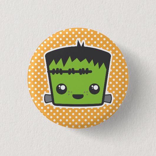 Kawaii Frankenstein Button (Voorkant)