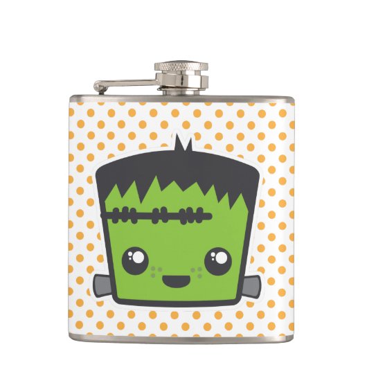 Kawaii Frankenstein Flask Heupfles (Voorkant)