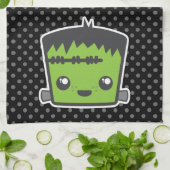 Kawaii Frankenstein Kitchen Towel Theedoek (Gevouwen)