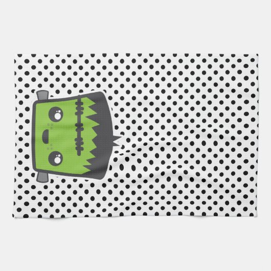 Kawaii Frankenstein Kitchen Towel Theedoek (Horizontaal)
