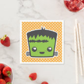 Kawaii Frankenstein Monster Halloween Napkins Servetten (Insitu)