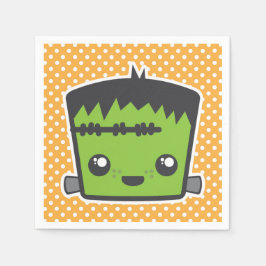 Kawaii Frankenstein Monster Halloween Napkins Servetten