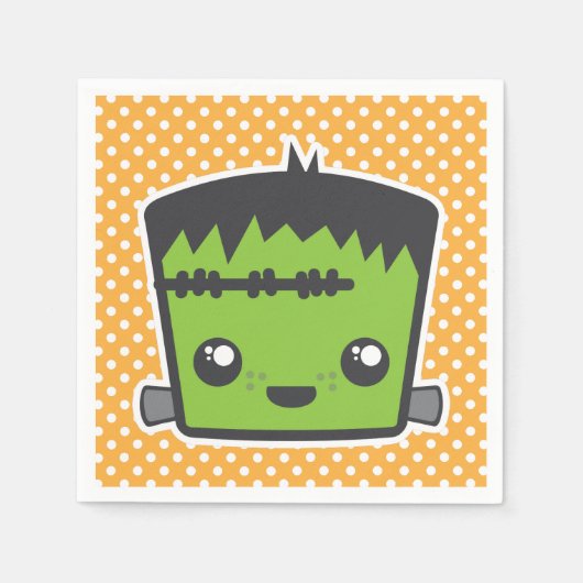 Kawaii Frankenstein Monster Halloween Napkins Servetten (Voorkant)