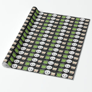 Kawaii Frankenstein Mummy Dracula Gift Wrap Cadeaupapier