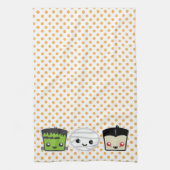 Kawaii Frankenstein Mummy Dracula Kitchen Towel Theedoek (Verticaal)