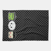 Kawaii Frankenstein Mummy Dracula Kitchen Towel Theedoek (Horizontaal)