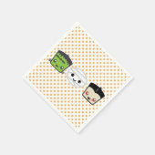 Kawaii Frankenstein Mummy Dracula Napkins Servet (Hoek)