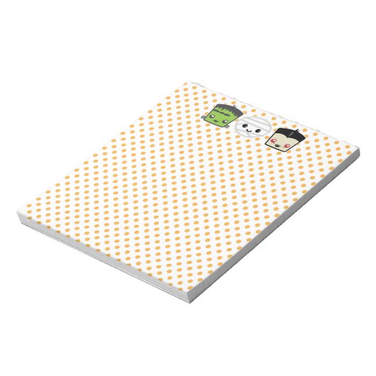 Kawaii Frankenstein Mummy Dracula Notitieblok (Linkerzijde)