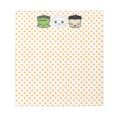 Kawaii Frankenstein Mummy Dracula Notitieblok (Voorkant)
