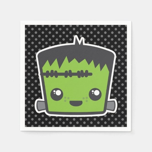 Kawaii Frankenstein Napkins Servet (Voorkant)