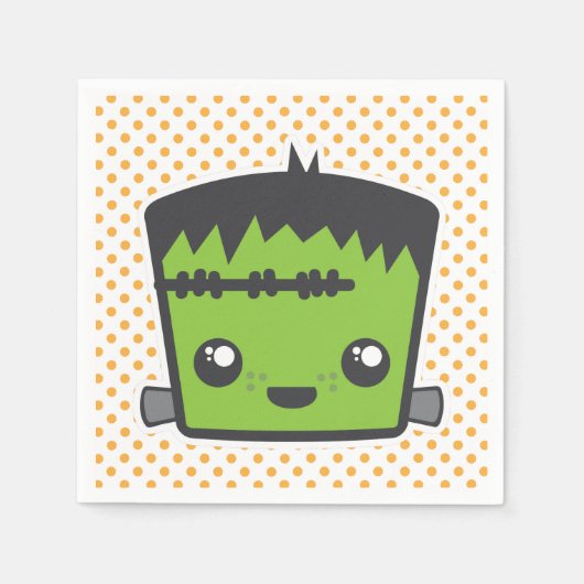 Kawaii Frankenstein Napkins Servet (Voorkant)