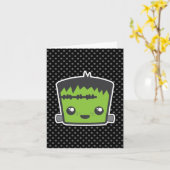 Kawaii Frankenstein Note Kaart (Gele Bloem)