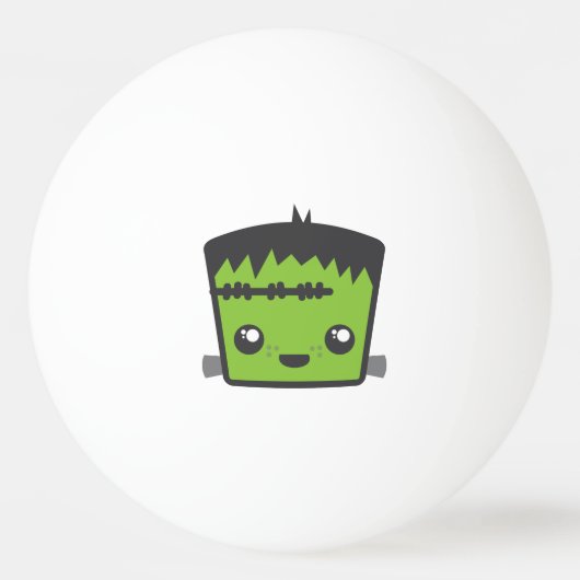 Kawaii Frankenstein Ping Pong Balls Pingpongbal (Achterkant)