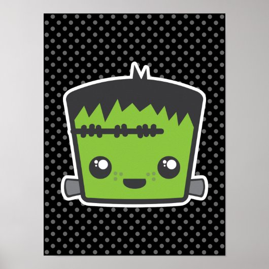 Kawaii Frankenstein Poster Print (Voorkant)