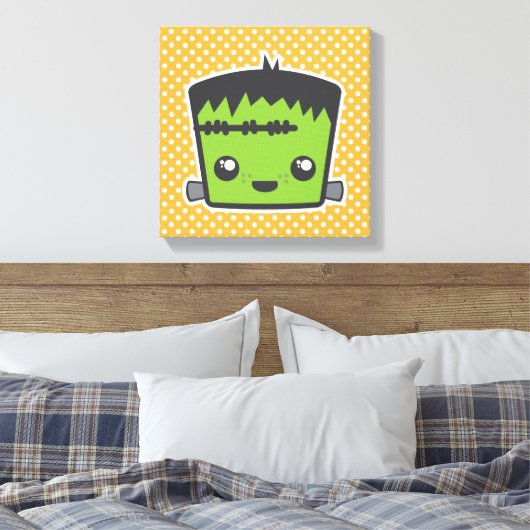 Kawaii Frankenstein Wrapped Canvas (Insitu (Slaapkamer))