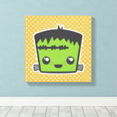 Kawaii Frankenstein Wrapped Canvas (Insitu (Houten vloer))