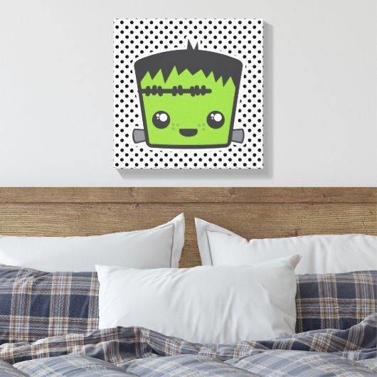 Kawaii Frankenstein Wrapped Canvas (Insitu (Slaapkamer))
