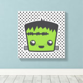 Kawaii Frankenstein Wrapped Canvas (Insitu (Houten vloer))