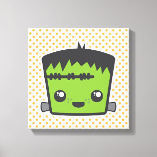 Kawaii Frankenstein Wrapped Canvas