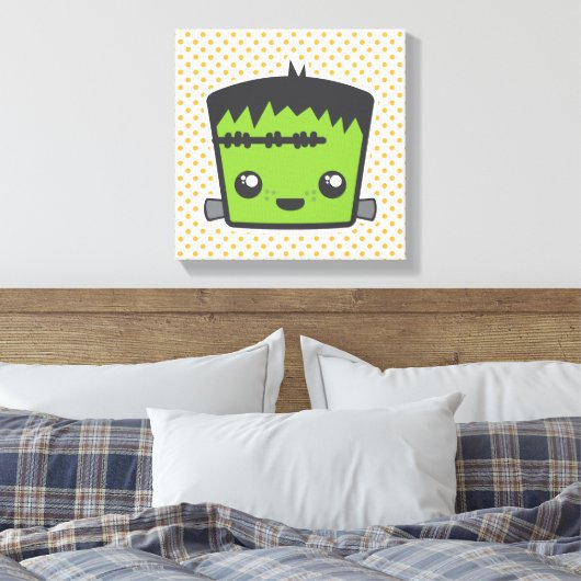 Kawaii Frankenstein Wrapped Canvas (Insitu (Slaapkamer))