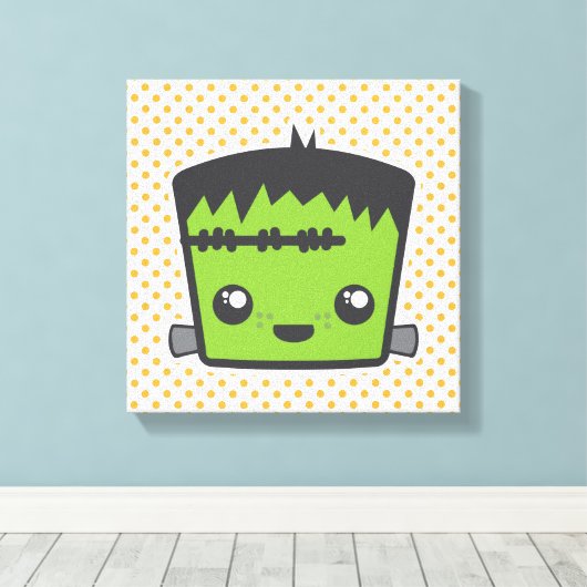 Kawaii Frankenstein Wrapped Canvas (Insitu (Houten vloer))