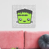 Kawaii Frankenstein Wrapped Canvas Afdruk (Insitu (Woonkamer))
