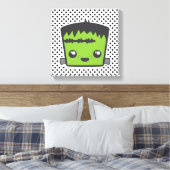 Kawaii Frankenstein Wrapped Canvas Afdruk (Insitu (Slaapkamer))