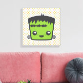 Kawaii Frankenstein Wrapped Canvas Afdruk (Insitu (Woonkamer))