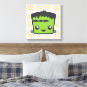 Kawaii Frankenstein Wrapped Canvas Afdruk (Insitu (Slaapkamer))