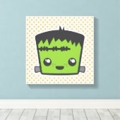 Kawaii Frankenstein Wrapped Canvas Afdruk (Insitu (Houten vloer))