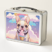 Kawaii Franse Bulldog IJs Regenboog (Voorkant)