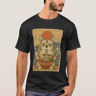 Kawaii Franse Bulldog Japanse Ramen Noedels 1 T-shirt