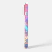 Kawaii Franse Bulldog Rainbow Sky Clouds iPhone 15 Case (Linkerkant)