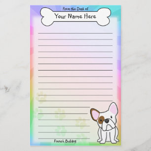 Kawaii French Bulldog Stationery Briefpapier