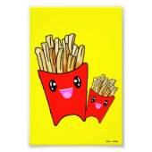 Kawaii French Fries Design Foto Afdruk (Voorkant)