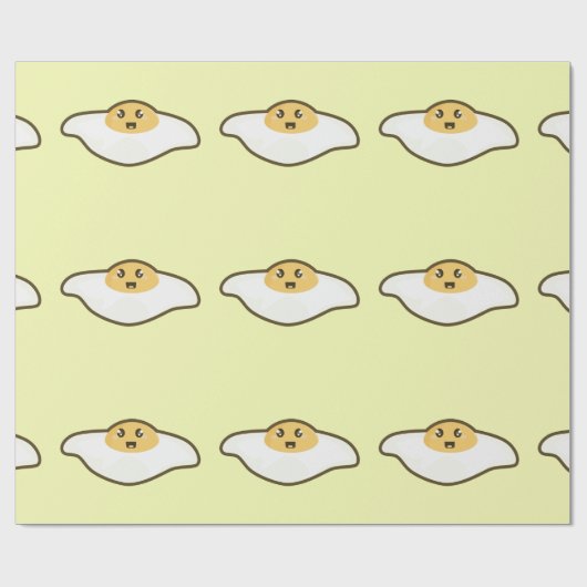 Kawaii Fried egg Cadeaupapier (Vlak)