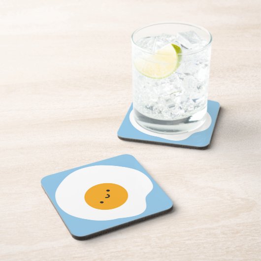 Kawaii Fried Egg Drankjes Onderzetter (Rechterzijde)