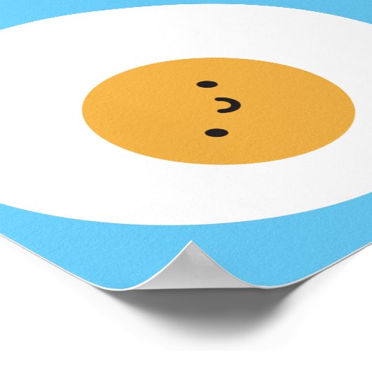 Kawaii Fried Egg Poster (Hoek)