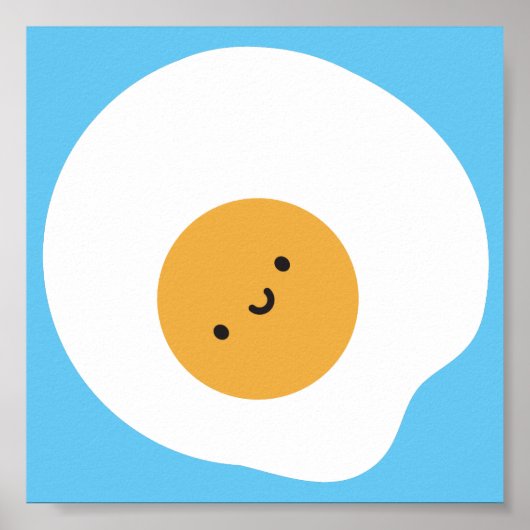 Kawaii Fried Egg Poster (Voorkant)