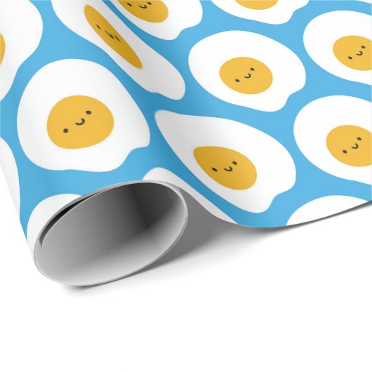 Kawaii Fried Eggs Cadeaupapier (Rol Hoek)