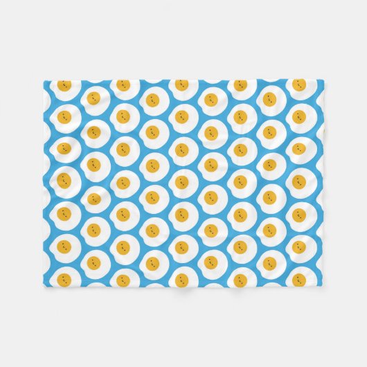 Kawaii Fried Eggs Fleece Deken (Voorkant (Horizontaal))
