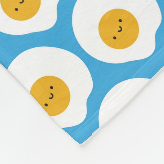 Kawaii Fried Eggs Fleece Deken (Hoek)